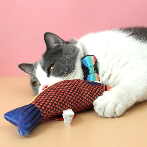 Fintastic Fun: Squeaky Sea Fish Cat Toy with Catnip