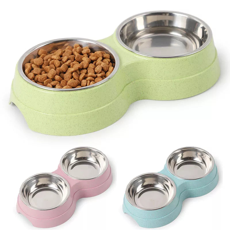 Double Delight: Stainless Steel Pet Bowls for Food and Water