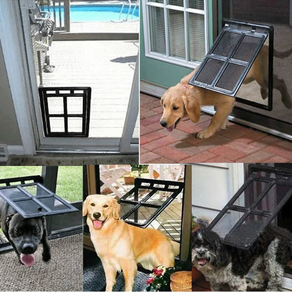 SecurePaws Pet DoorGuard: Lockable Mosquito-Proof Screen Window Access with Free-Flowing Pet Tunnel