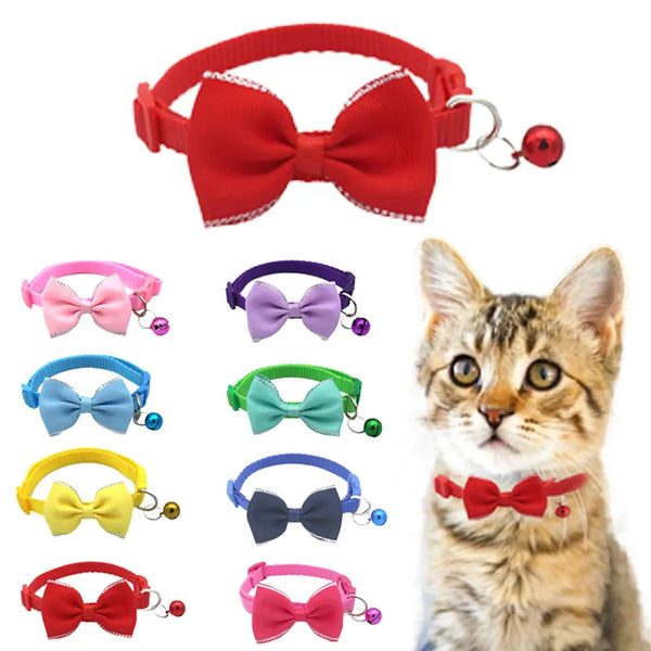 Bow-Tiful Bell Collars: Cute and Adjustable Pet Accessories
