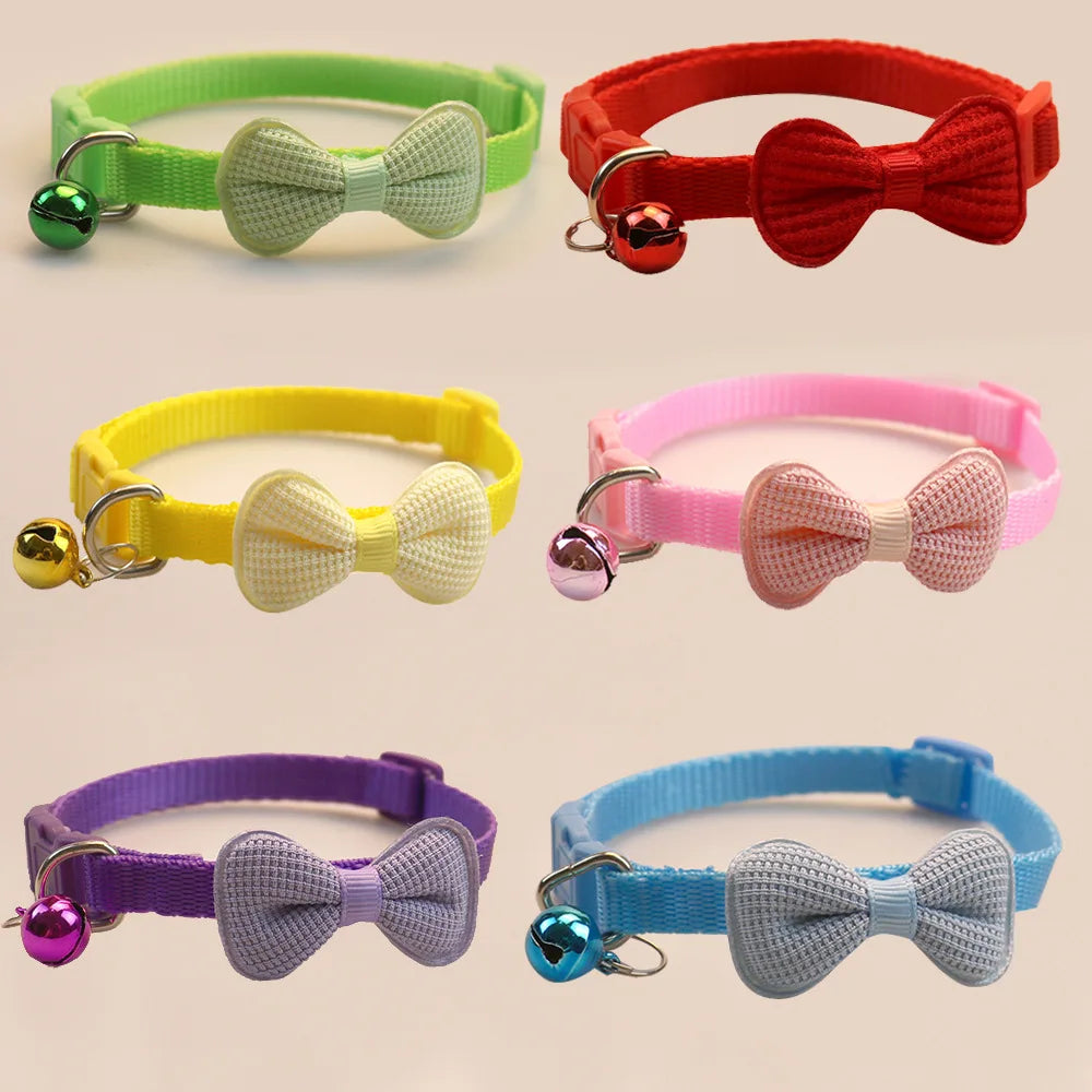 Bow-Tiful Bell Collars: Cute and Adjustable Pet Accessories