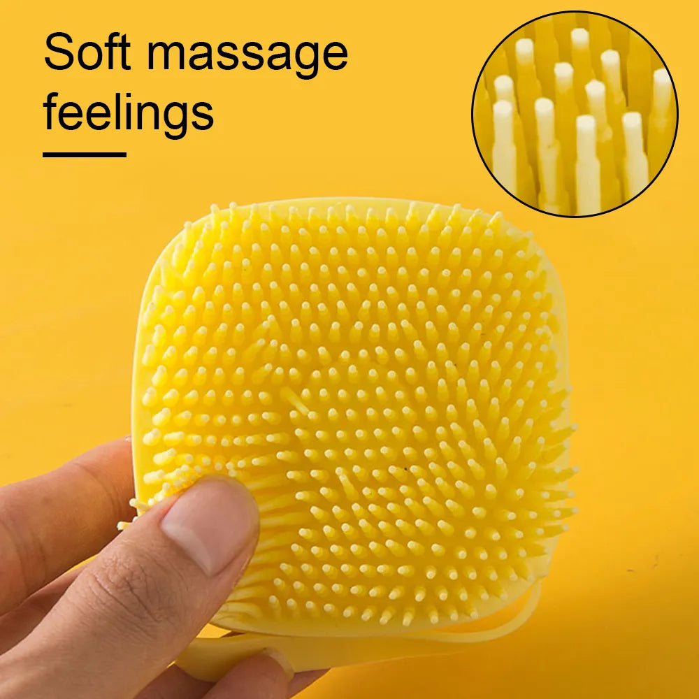 Gentle Spa Time: Soft Silicone Dog Grooming Brush with Dispenser