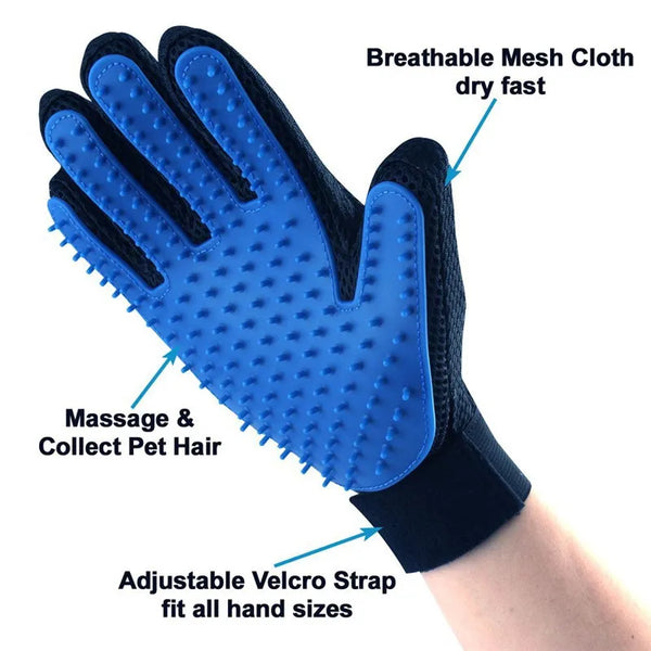 Stylish Bath Time: Fashion Rubber Pet Bath Brush Glove for Massaging Dogs