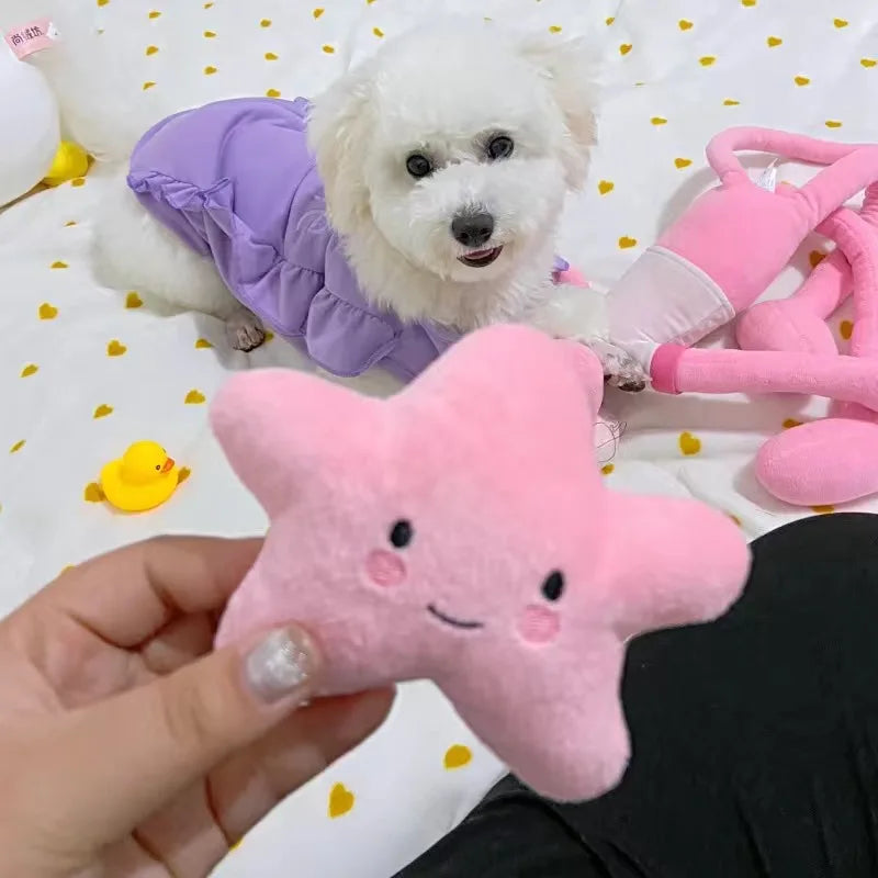 SqueakSnuggle Pals: Cute Puppy Dog Cat Squeaky Toy