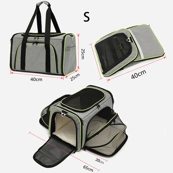 VentureVoyage Pet Carrier Bag: Portable, Breathable, and Foldable for Cats