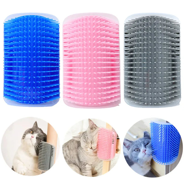 PurrPerfect GroomNook: Cat Self Groomer Comb Brush with Catnip Corner