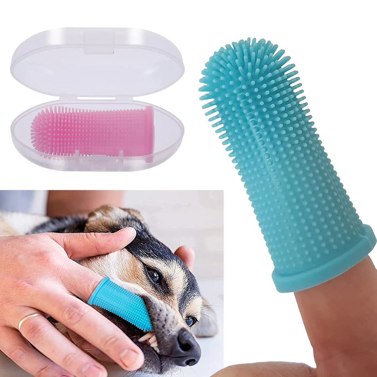 Healthy Smiles: Super Soft Silicone Pet Finger Toothbrush for Dog and Cat Dental Care