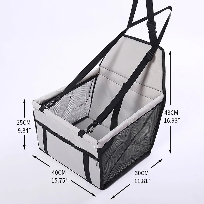 Pet-friendly Auto Travel: Folding Dog Car Seat Cover with Hammock Design