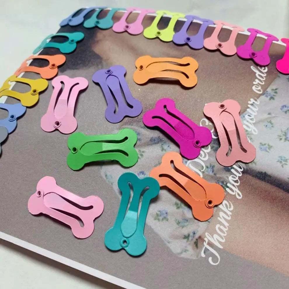 Candy-Colored Elegance: 10-Piece Set of Mini Pet Hair Bows for Dogs and Cats