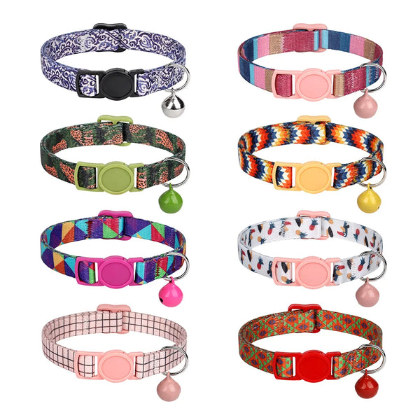 Quick-Release Charm: Soft Nylon Cat Collar with Bell