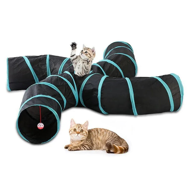 PlayHaven Kitty Tube: Cat Tunnel Toy with Peek Hole