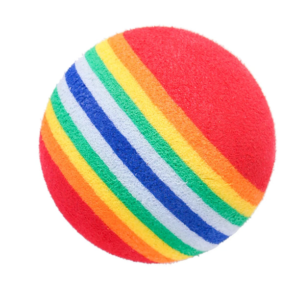 Chase the Rainbow: Interactive EVA Cat Toys Ball – Playful Chewing, Rattling, and Scratching Fun for Cats and Dogs