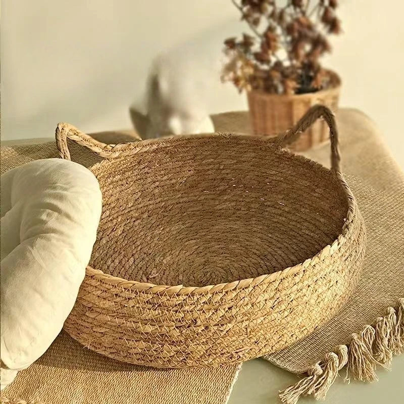 RattanHaven Cat Bed: Handwoven, Cozy, and Stylish Pet Nest