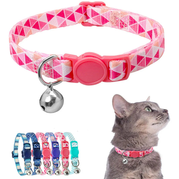 Quick-Release Charm: Soft Nylon Cat Collar with Bell