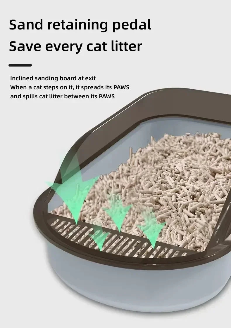 Sandscape Sanctuary: Large Capacity Pet Sandbox Cat Litter Box