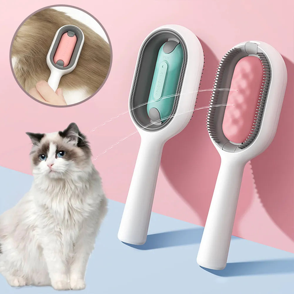 GroomEase 4-in-1 Pet Care Kit: Effortless Pet Grooming Brushes with Water Tank