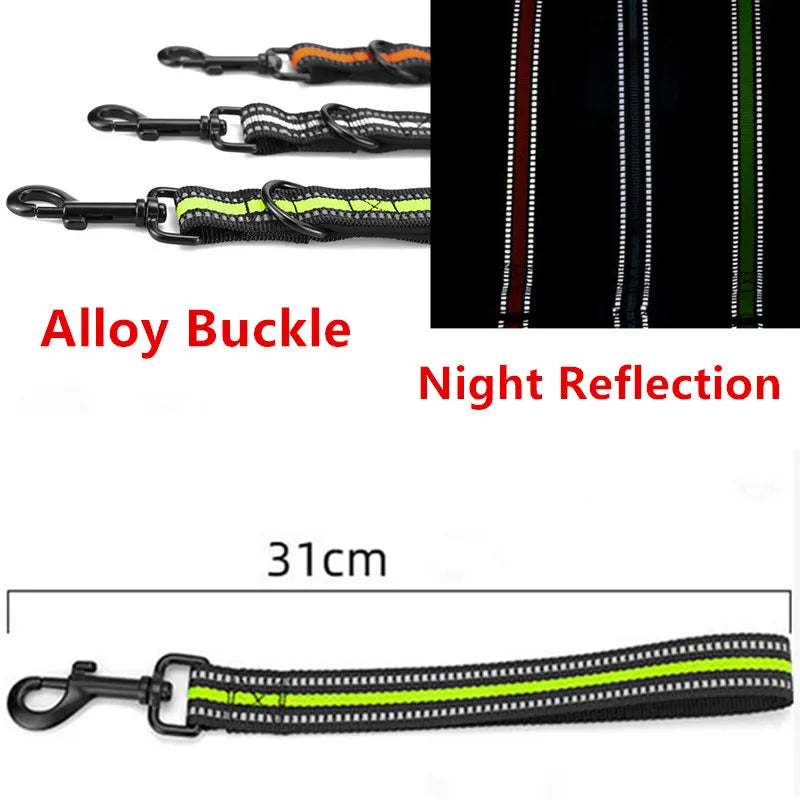 ReflectiveSafe Leash: Short Nylon Dog Leash with Reflective Features