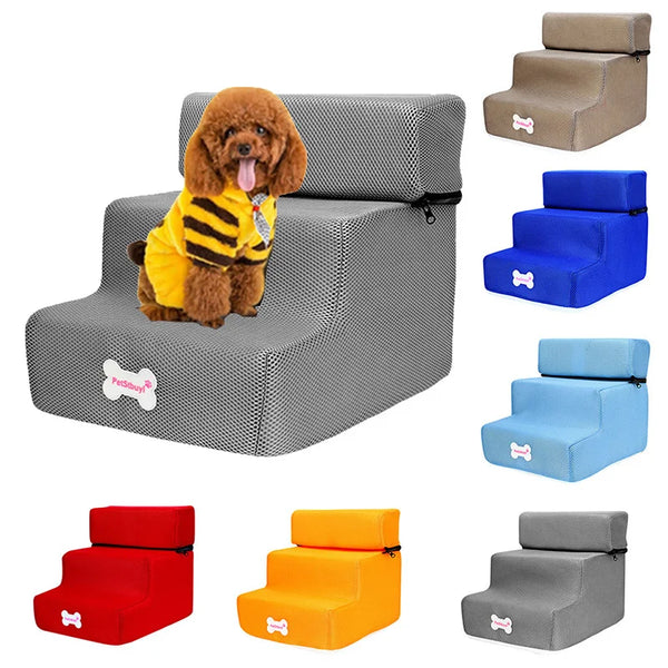 ClimbEase Pet Steps: Foldable Dog Stairs with 2/3 Layers