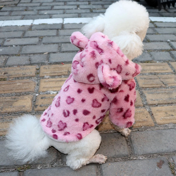 Cold-Weather Chic: Hooded Dog Coat for Small Breeds