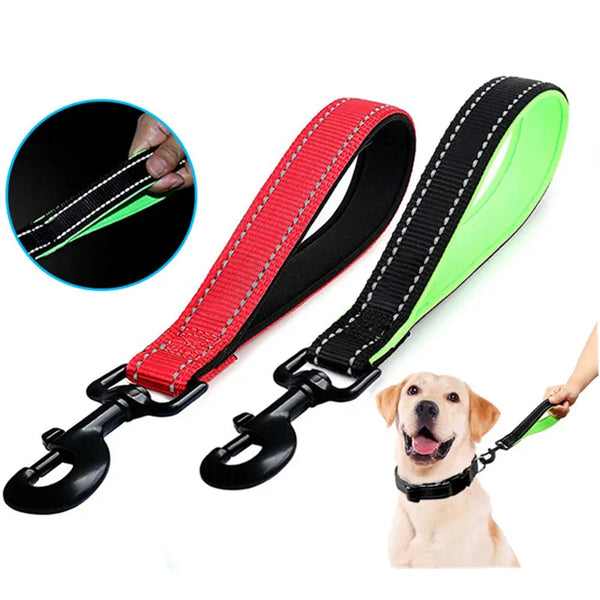 ReflectiveSafe Leash: Short Nylon Dog Leash with Reflective Features