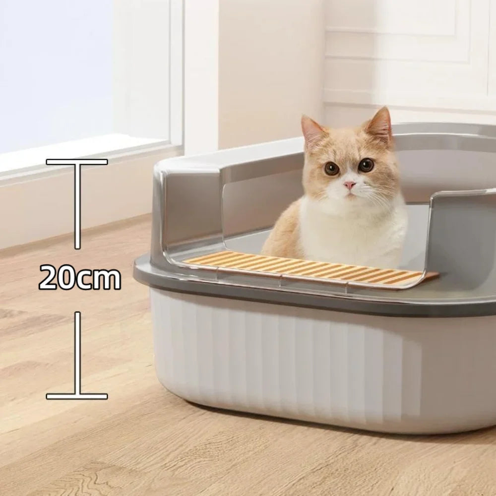 SplashGuard Cat Haven: Semi-Enclosed Cat Litter Box with a Thoughtful Design
