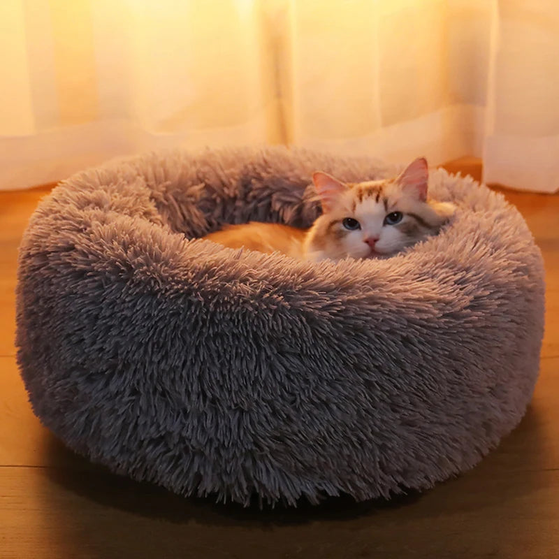 Kimpets CozyCove: Round Cat Bed and Dog Pet Bed Kennel