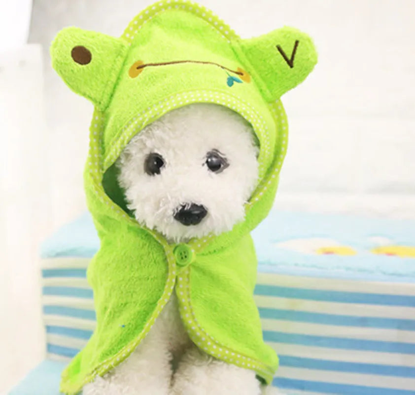 PawPuff Comfort Wrap: Cute Pet Towel for Soft Drying Baths