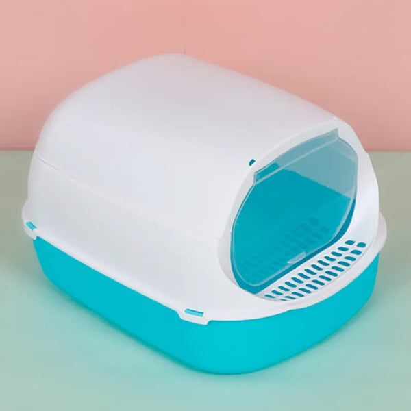 GuardianPaws Anti-Splash Litter Haven: Fully Enclosed Pet Litter Tray with Deodorizing Features