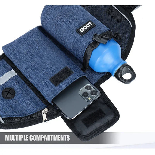 AdventurePaws Trail Companion Kit: Reflective Waist Bag & Elastic Traction Leash