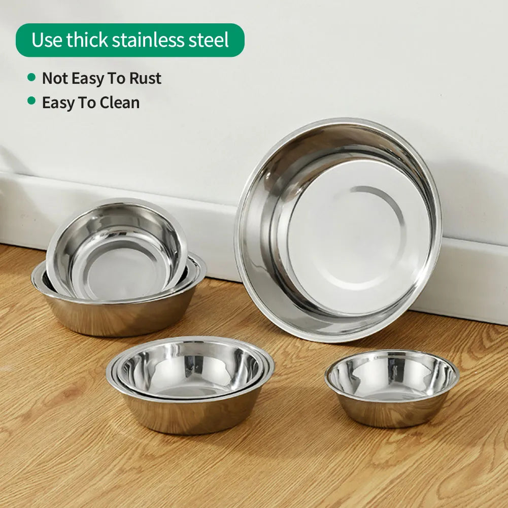 Generous Dining: Large Capacity Stainless Steel Dog Bowl for Durable and Affordable Feeding