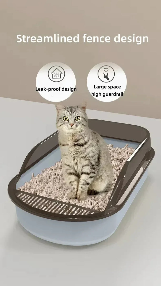 Sandscape Sanctuary: Large Capacity Pet Sandbox Cat Litter Box