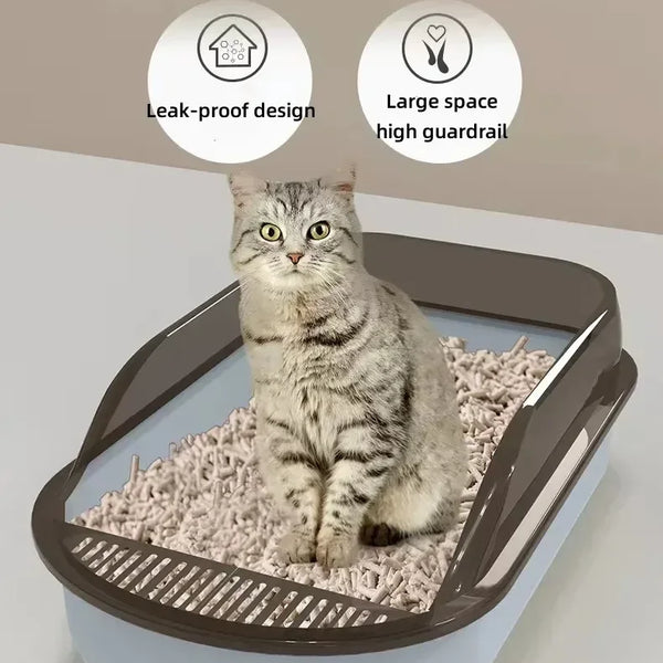 Sandscape Sanctuary: Large Capacity Pet Sandbox Cat Litter Box