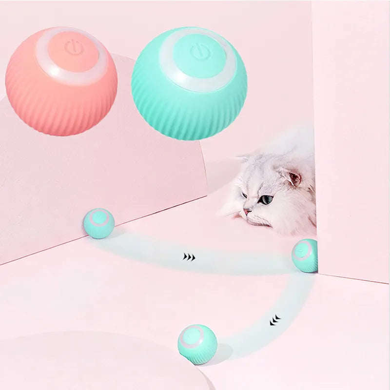 Play Smart, Play Anytime: Automatic Rolling Ball Electric Cat Toy for Interactive and Self-moving Fun