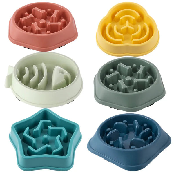 Healthy Feeding: Slow Food Bowl for Cats and Dogs – Anti-Choking Design