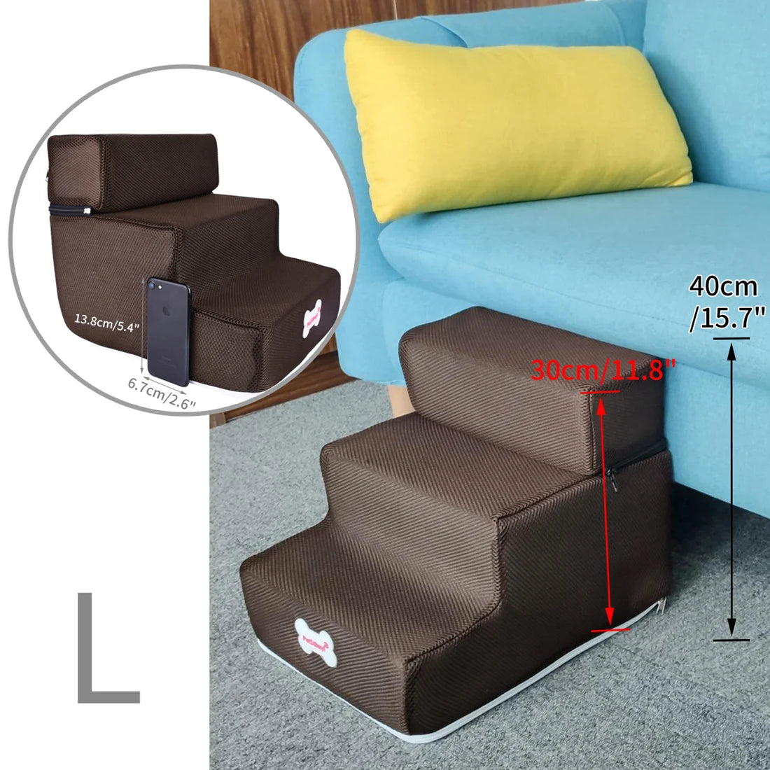 ClimbEase Pet Steps: Foldable Dog Stairs with 2/3 Layers