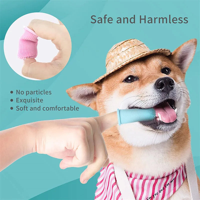 Healthy Smiles: Super Soft Silicone Pet Finger Toothbrush for Dog and Cat Dental Care