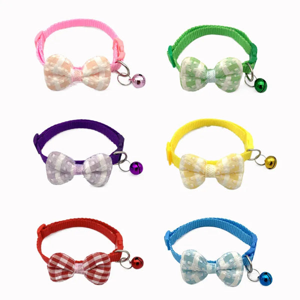 Bow-Tiful Bell Collars: Cute and Adjustable Pet Accessories