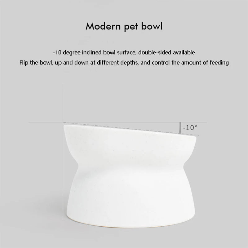 Stress-Free Dining: Tilted Cat Food Bowl for Comfort and Convenience