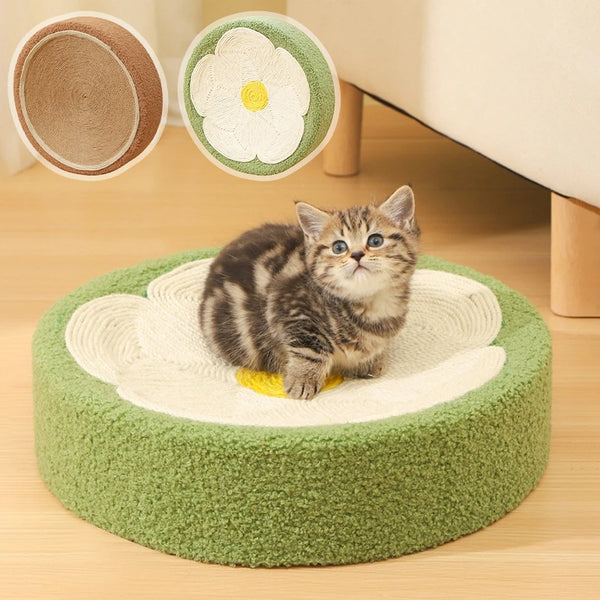 WhiskerHaven™ CozyCat Retreat: 2-in-1 Sisal Scratcher Bed and Round Cat House