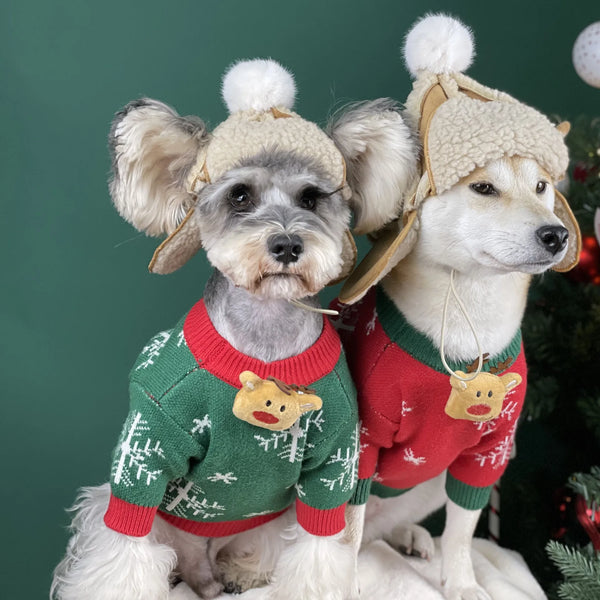 Festive Furry Flurries: Cozy Christmas Hat for Chihuahuas and Petite Pups