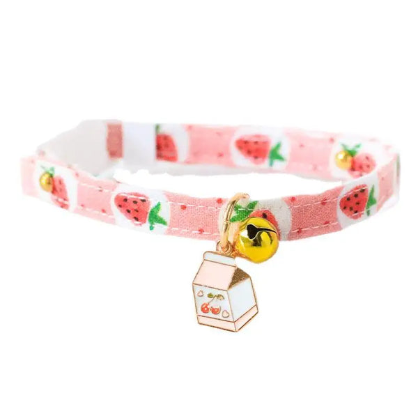 Summer Vibes: Adjustable Cute Fashion Fruit Pendant Pet Collars for Dogs, Cats, and Kittens