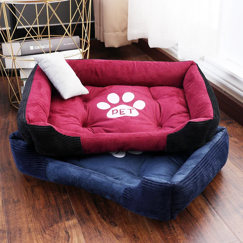 Pet Haven: Square Plush Kennel for Calming Comfort and Cozy Naps
