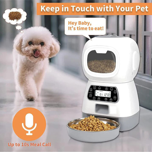 SmartFeed Pro: Automatic Cat Feeder with 3.5L Dry Food Dispenser Bowl
