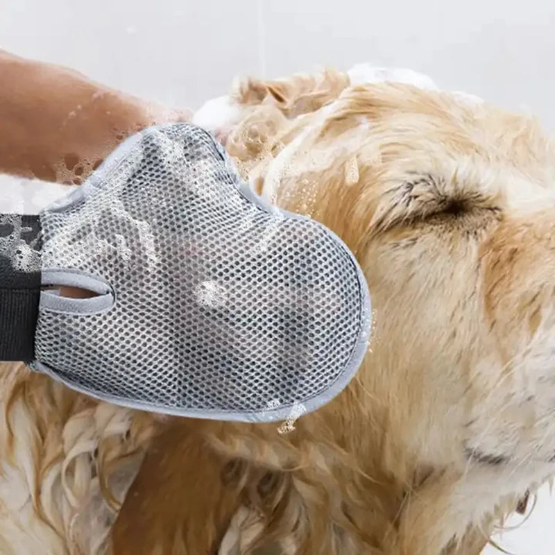 Pet Pampering at Your Fingertips: Silicone Grooming Glove for Deshedding and Massage
