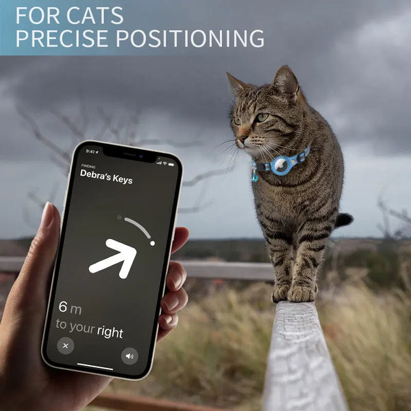 Smart Safety: Airtag Tracker Cat Collars with GPS, Reflective Design, and Bell for Anti-Lost Peace of Mind