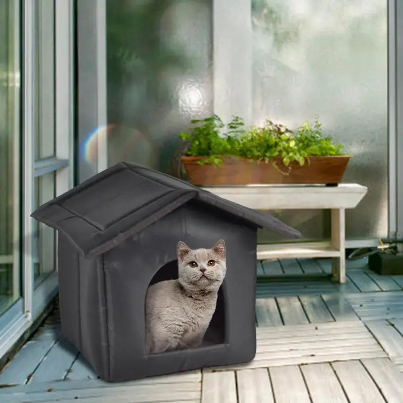 FoldAway Feline Retreat: Outdoor Waterproof Cat and Dog House
