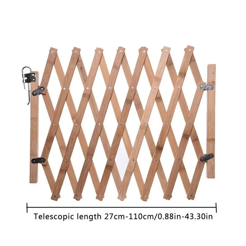 WoodenGuard RetractaGate: Retractable Pet and Baby Fence - Extendable Safety Gate for Dogs, Stairs, and Childproofing in Style