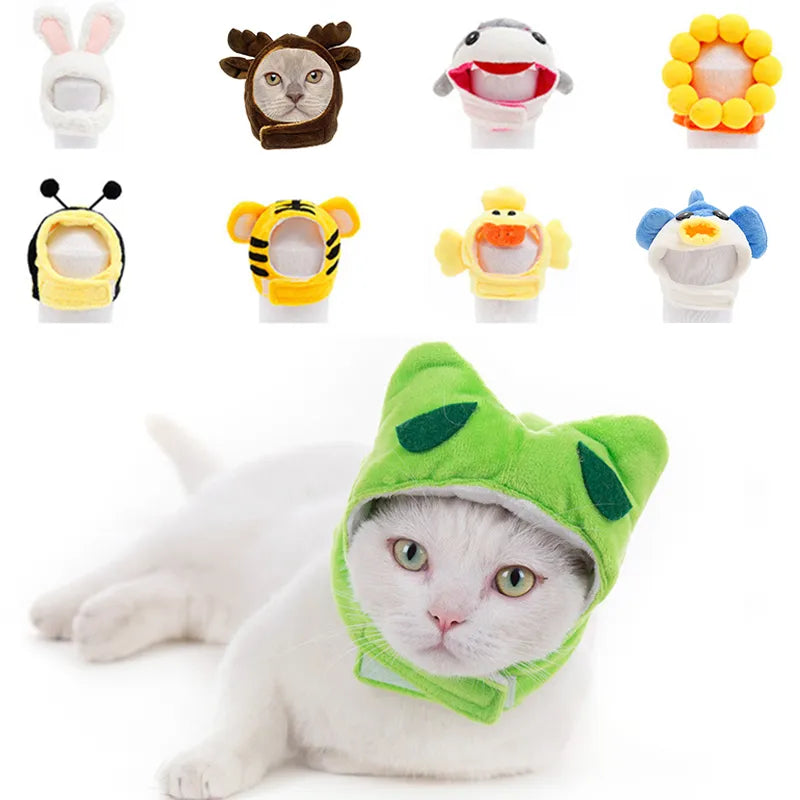 SnuggleStyle Cute Animal Hat: Warm Velvet Costume Cap for Cats