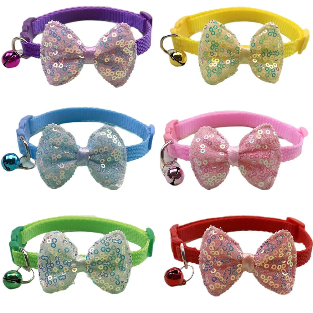 Bow-Tiful Bell Collars: Cute and Adjustable Pet Accessories