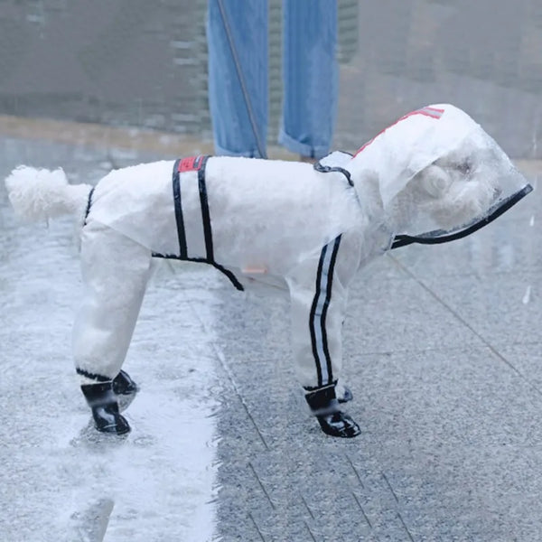 Stay Dry in Style: Reflective Waterproof Pet Raincoat